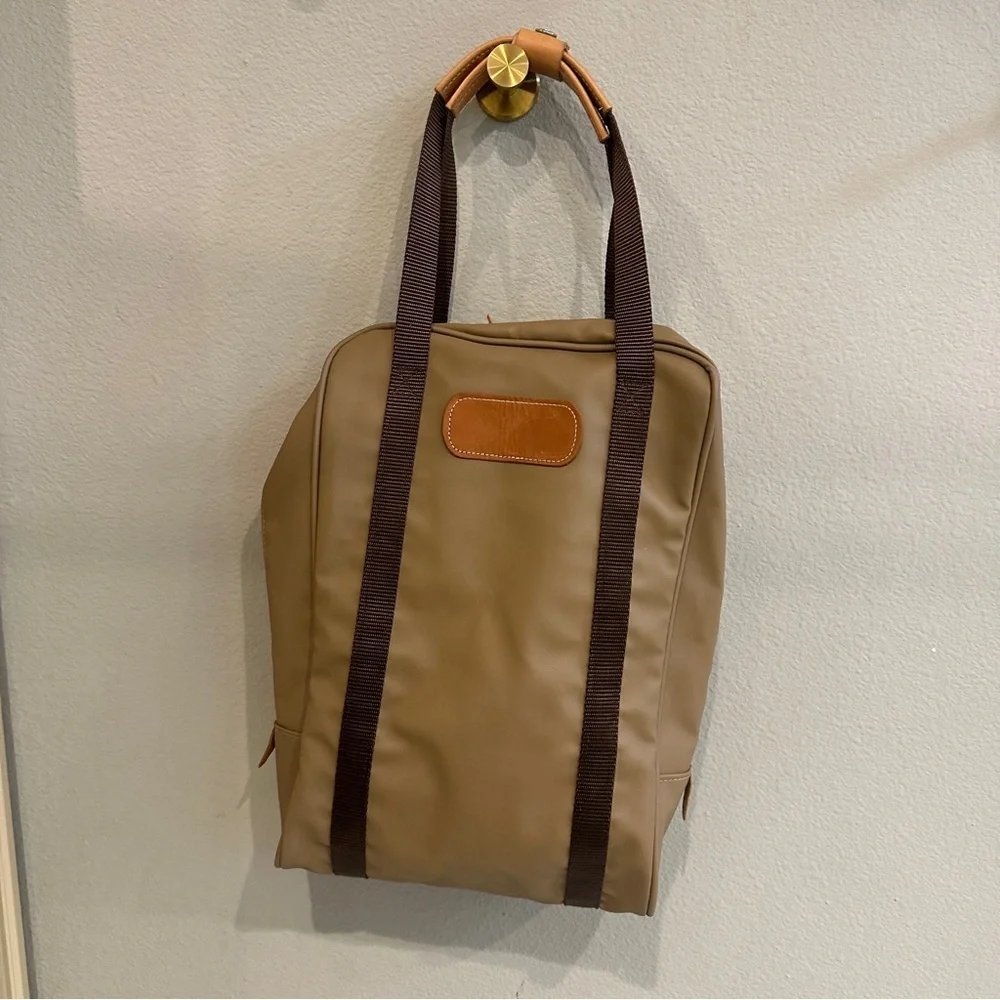 Jon Hart | Khaki Insulated Tote w/ Sherpa Bottle Sleeves champagne tote wine bag
